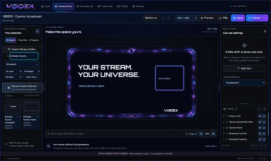 VØIDEX cosmic overlay artwork